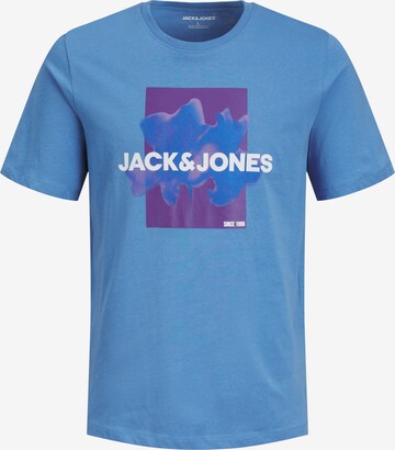 JACK & JONES T-shirt 'FLORALS' i blå