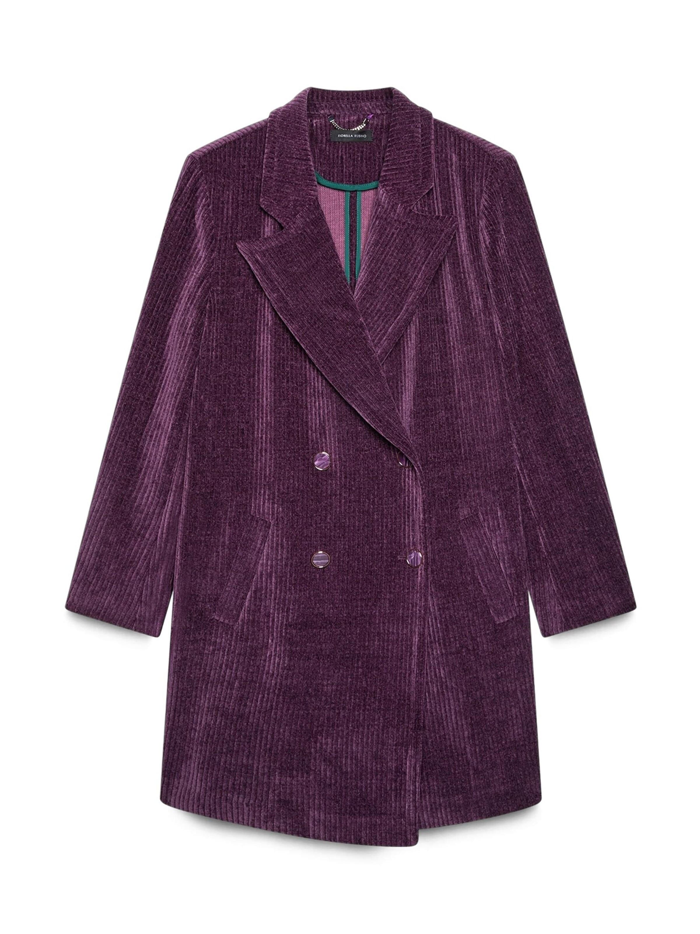 Cappotto di mezza stagione di Fiorella Rubino in lilla: frontale