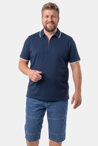 Men Plus Shirt in Blau