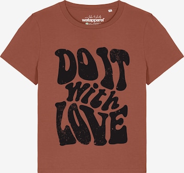 Watapparel Shirt 'Do it with love' in Rood: voorkant