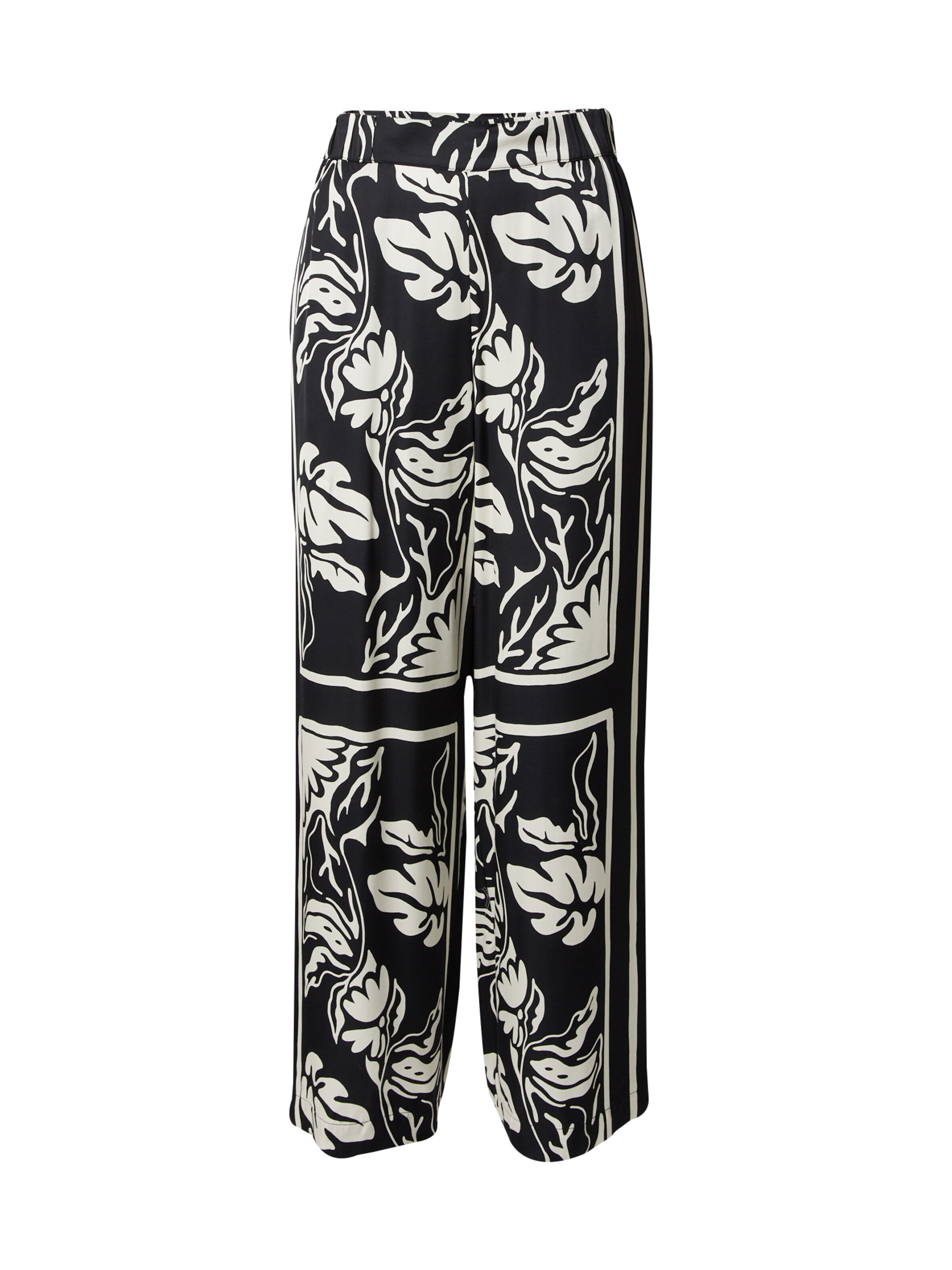 s.Oliver BLACK LABEL Wide Leg Hose in Schwarz: Vorderseite