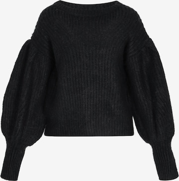 Pull-over oversize IZIA en noir : devant