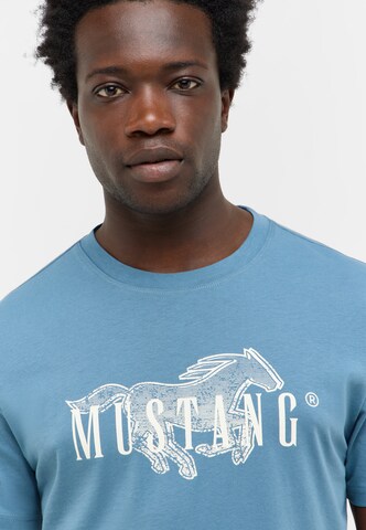 MUSTANG T-Shirt 'Austin' in Blau