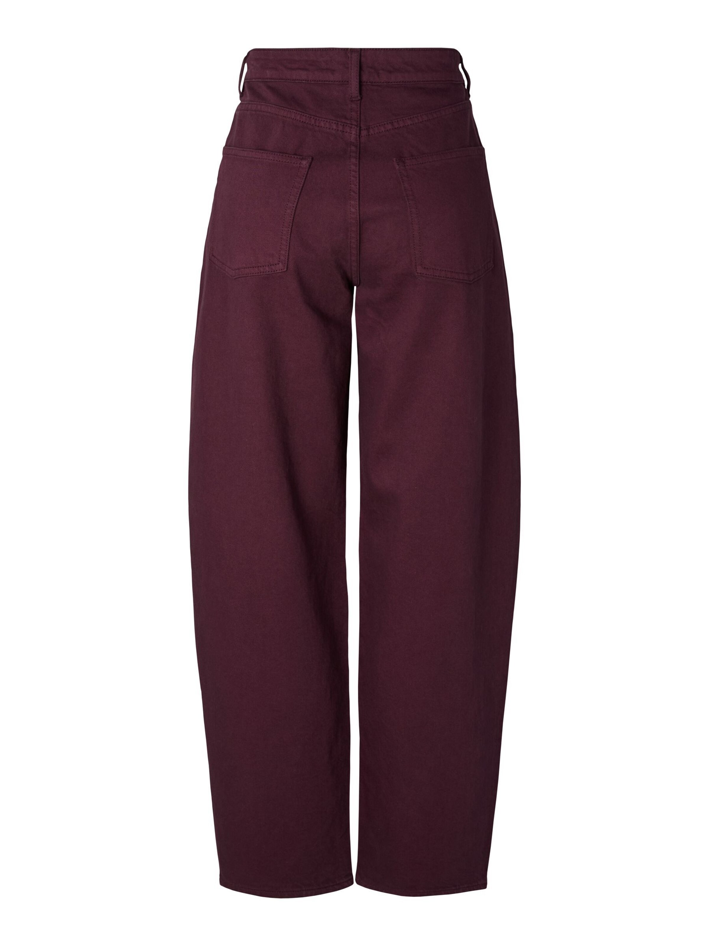 PIECES Barrel Jeans in Red
