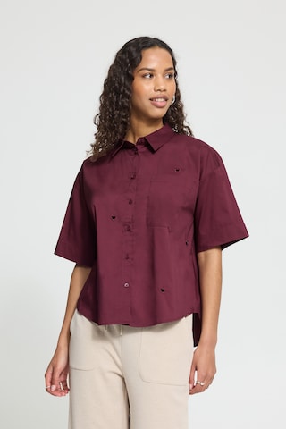 ICHI Blouse 'IHLelaya' in Rood: voorkant