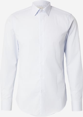 mėlyna Calvin Klein Priglundantis modelis Marškiniai: priekis