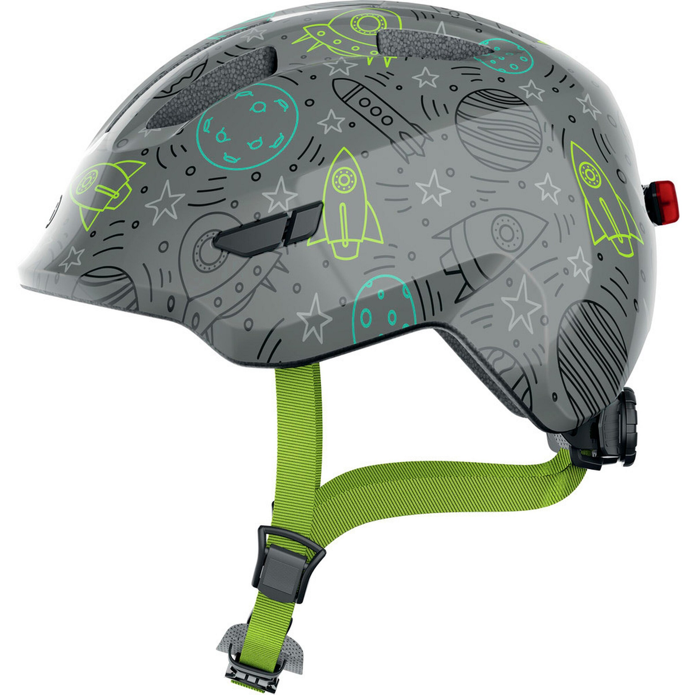 ABUS Fahrradhelm 'Smiley 3.0 Led' in Grau: Vorderseite