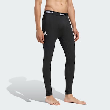 ADIDAS TERREX Skinny Sportbroek 'Xperior' in Zwart: voorkant