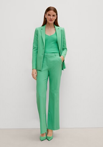 COMMA Flared Pleated Pants in Green