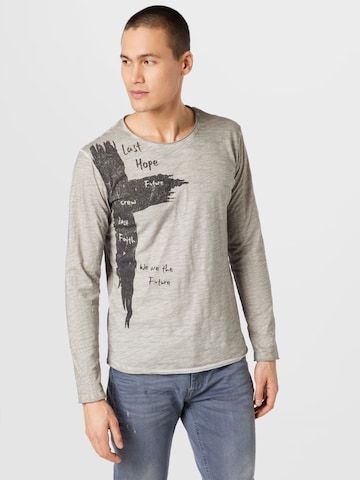 Key Largo Shirt 'LEADER' in Grey: front