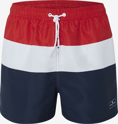 TOM TAILOR Badeshorts 'TANJO' in dunkelblau / rot / weiß, Produktansicht