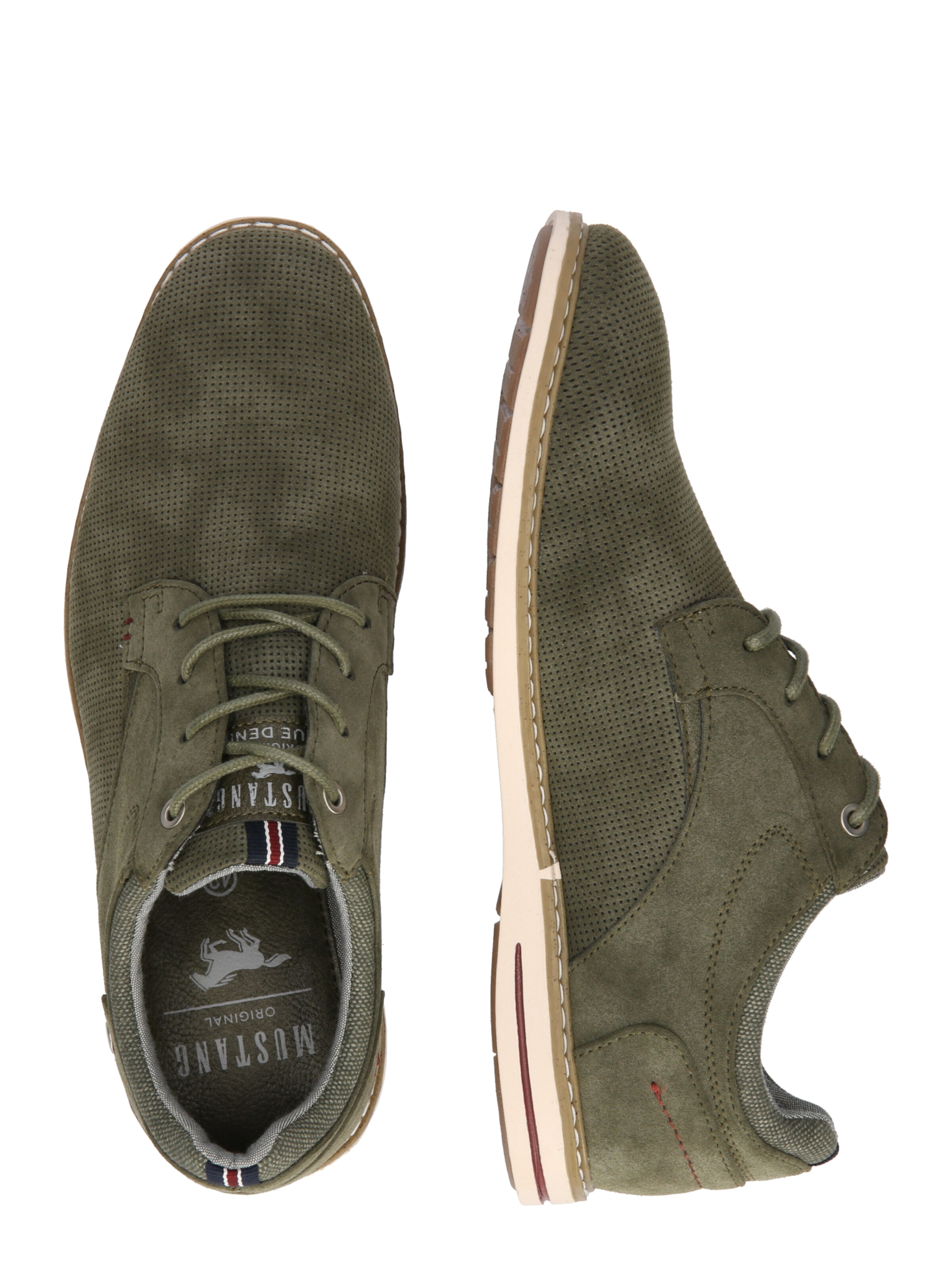 MUSTANG Veterschoen in Groen