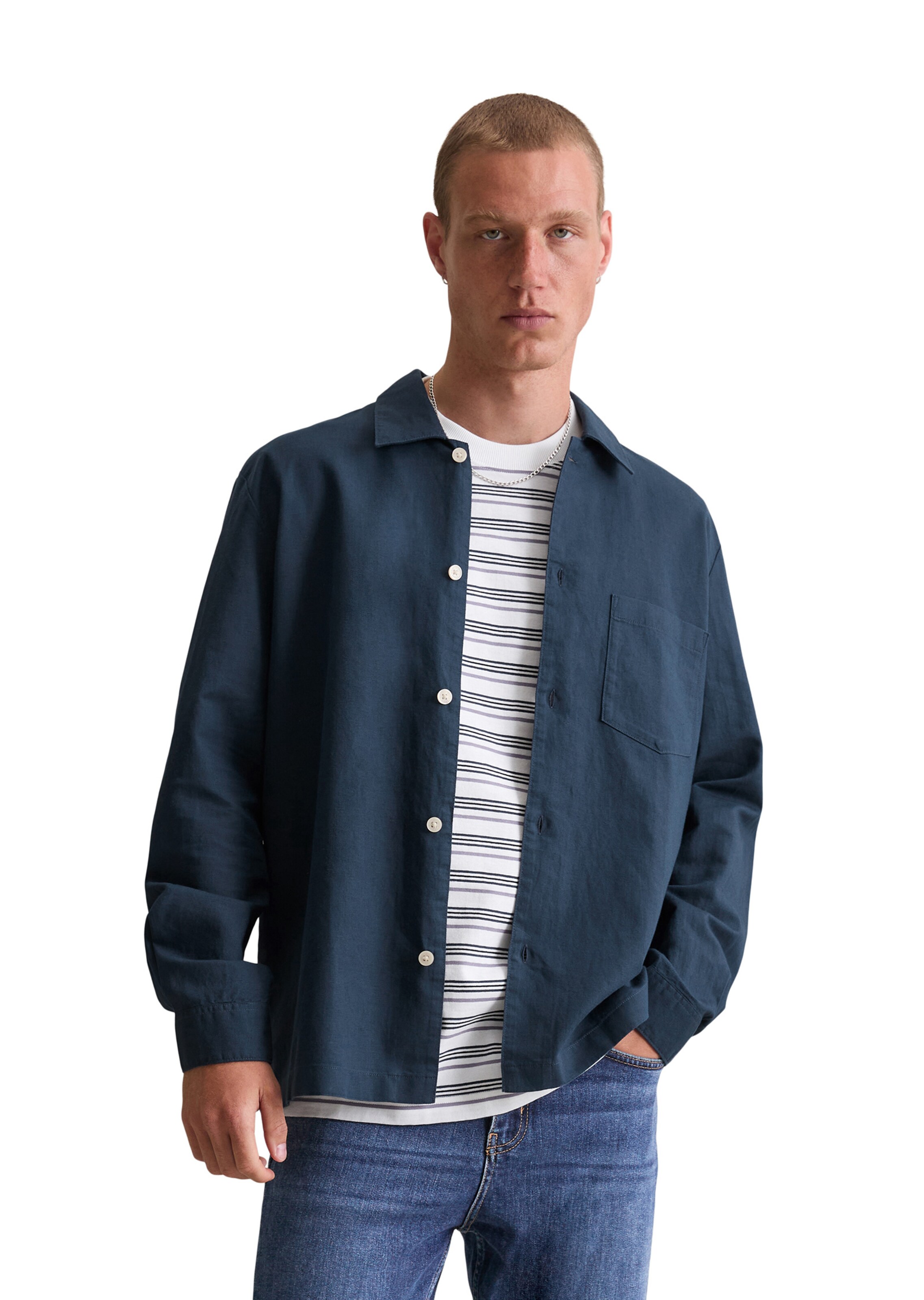 Marc O'Polo DENIM Comfort Fit Hemd in Blau: Vorderseite
