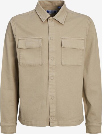Jack & Jones Junior Regular fit Button Up Shirt 'On' in Beige: front