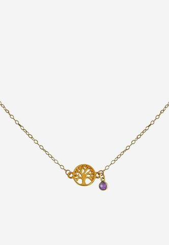 Gemshine Necklace in Gold: front