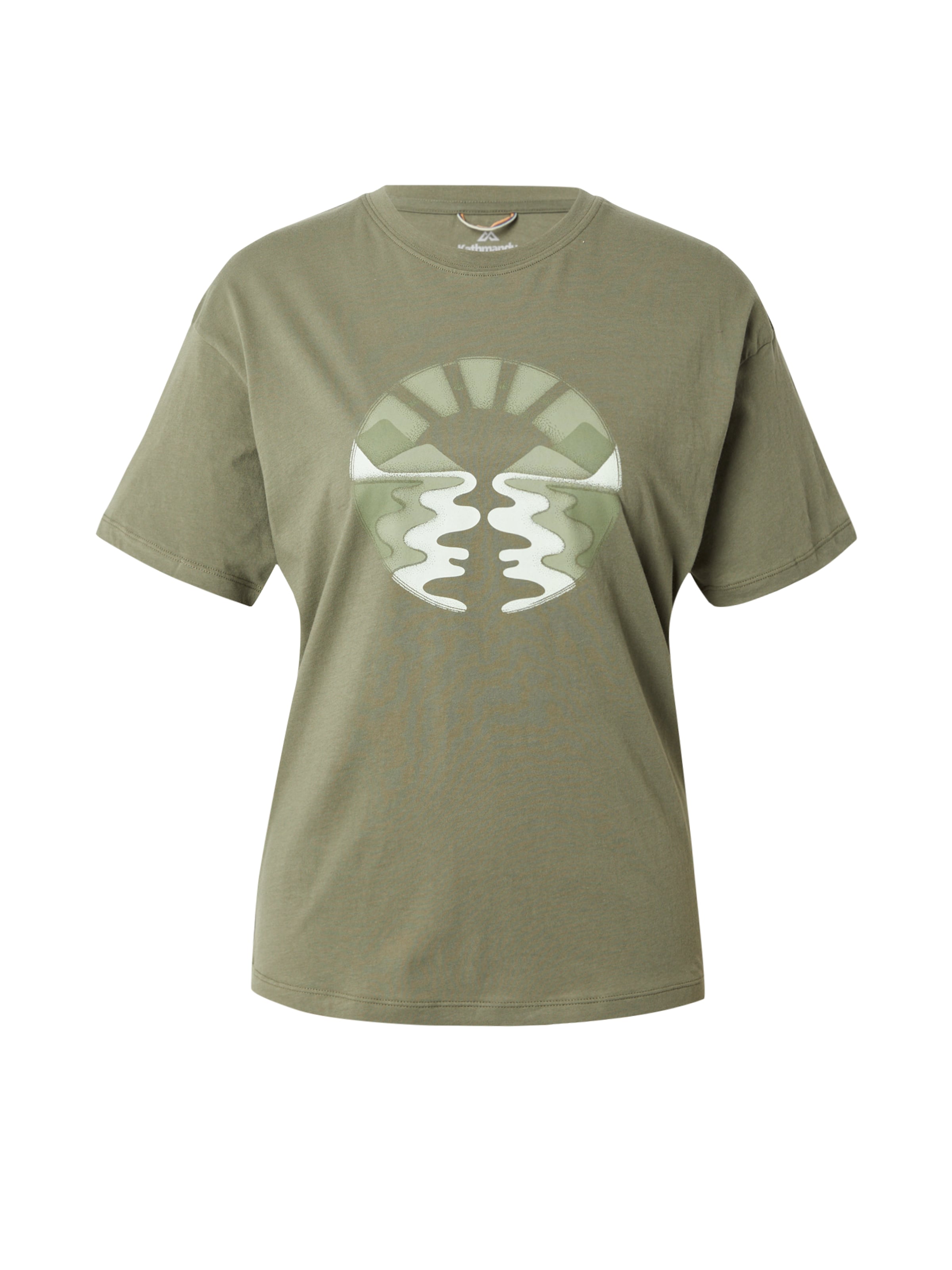 Kathmandu Shirt 'RETRO SUNSET' in Green: front