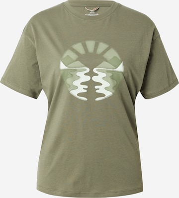 T-shirt 'RETRO SUNSET' Kathmandu en vert : devant