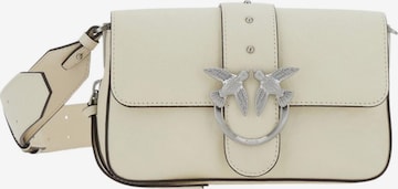 balta PINKO Rankinė ant peties 'Pinko Sac Rabat Love One Slouchy Zip Mini Vite Blanc': priekis