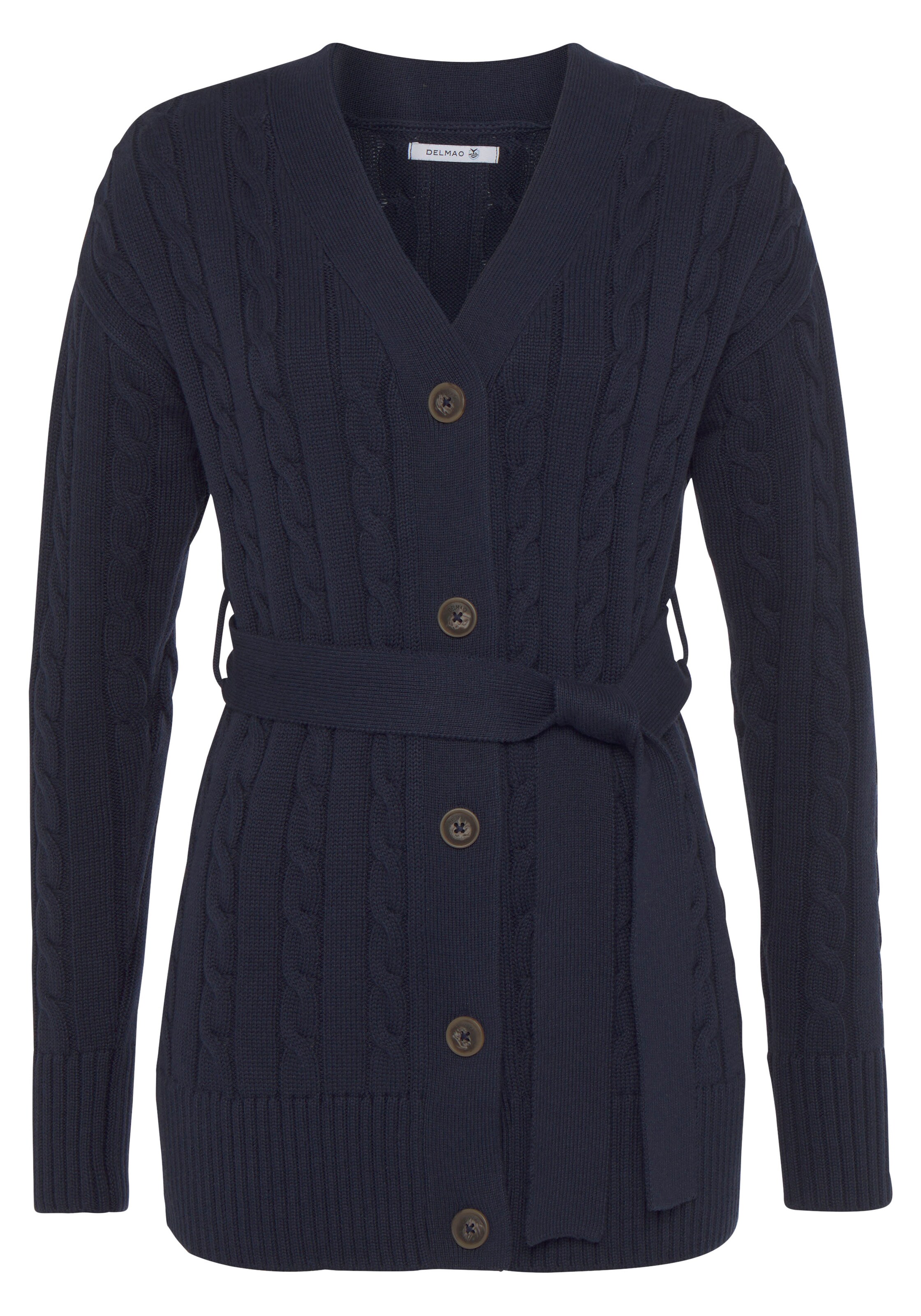 DELMAO Strickjacke in Blau: Vorderseite