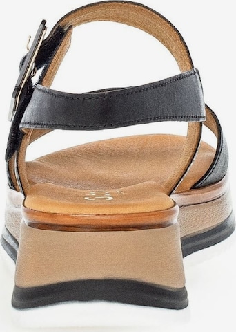 GABOR Strap Sandals in Black