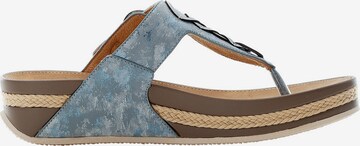 Rieker T-Bar Sandals in Blue