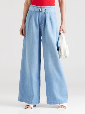 Wide leg Pantaloni cu cute 'The Daze' de la SCOTCH & SODA pe albastru: față