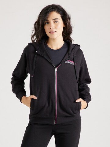Champion Authentic Athletic Apparel - Casaco em moletão em preto: frente