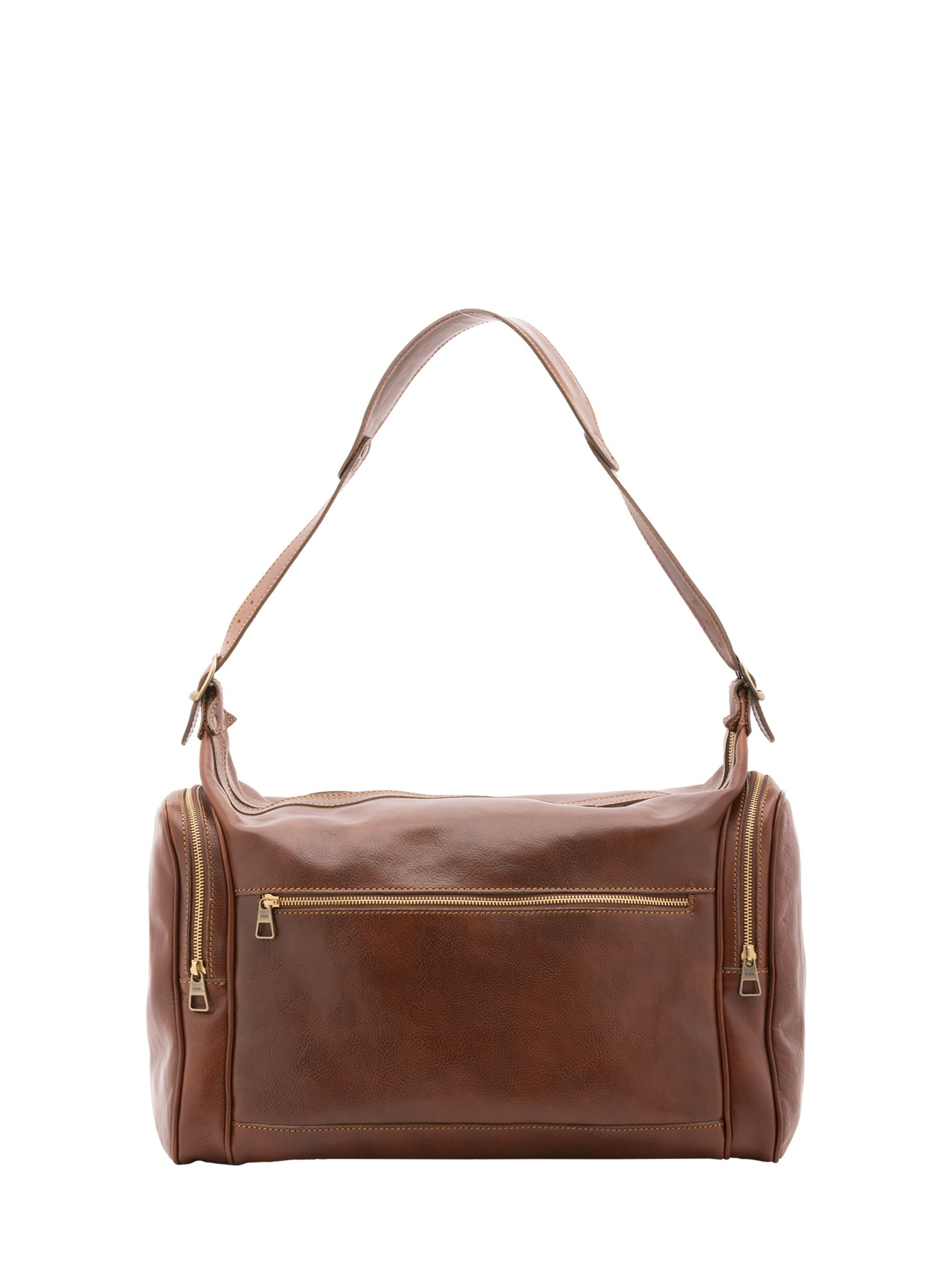 Borsa da viaggio di Alessia Firenze in marrone: frontale