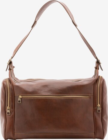 Borsa da viaggio di Alessia Firenze in marrone: frontale