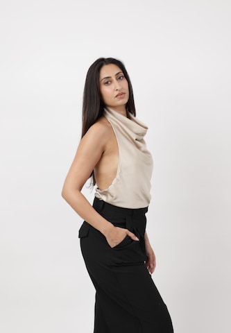 Elara Top in Beige