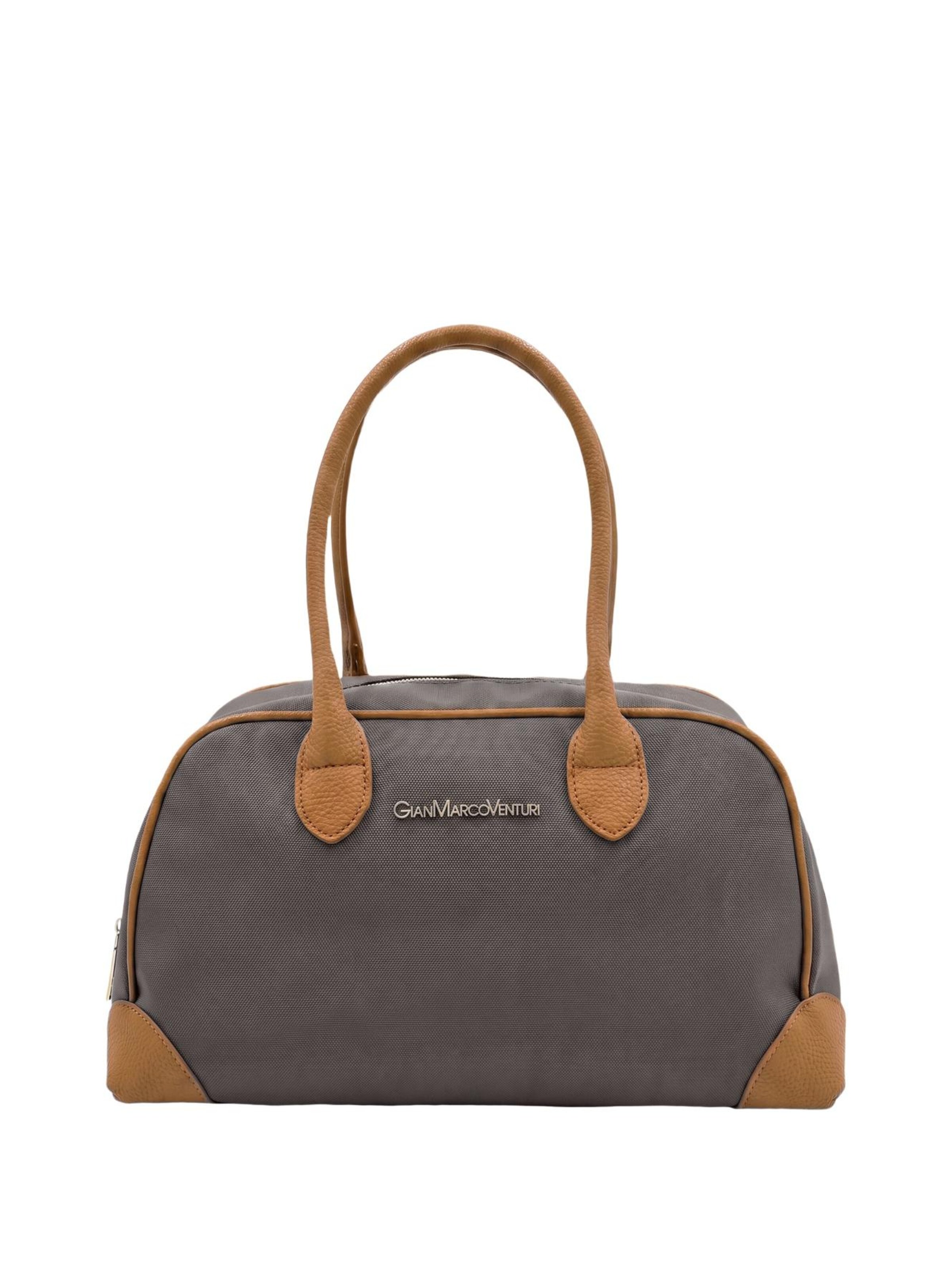 Borsa a spalla di GianMarco Venturi in grigio: frontale