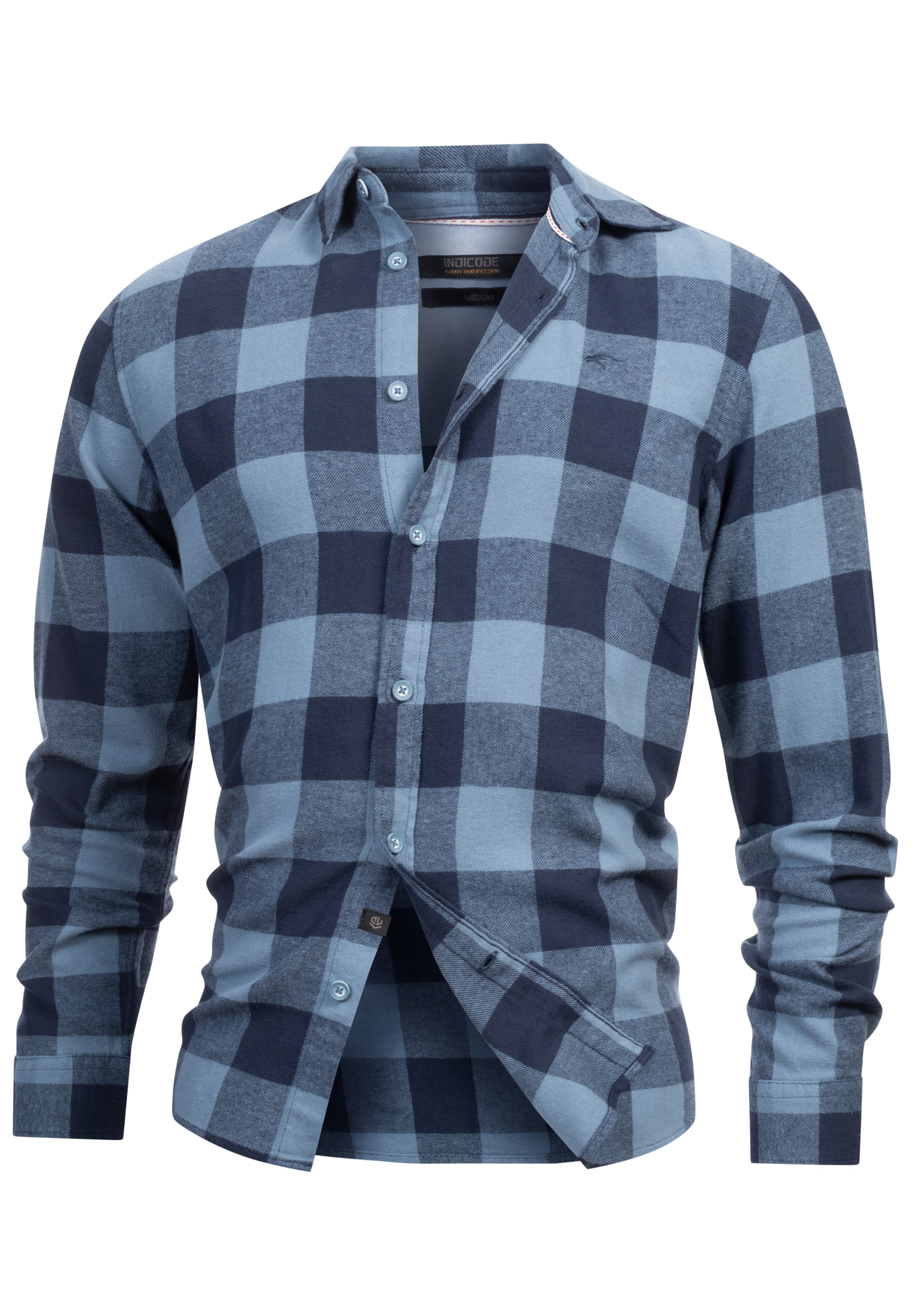 INDICODE JEANS Hemd in Blau: Vorderseite