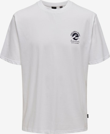 T-Shirt 'MARLOWE' Only & Sons en blanc : devant