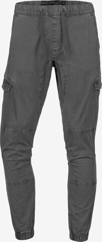 Pantalon cargo ' Cantu ' INDICODE JEANS en gris : devant