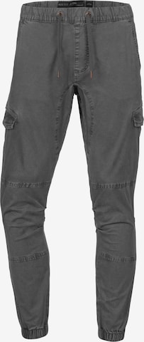 INDICODE JEANS Regular Cargobroek ' Cantu ' in Grijs: voorkant