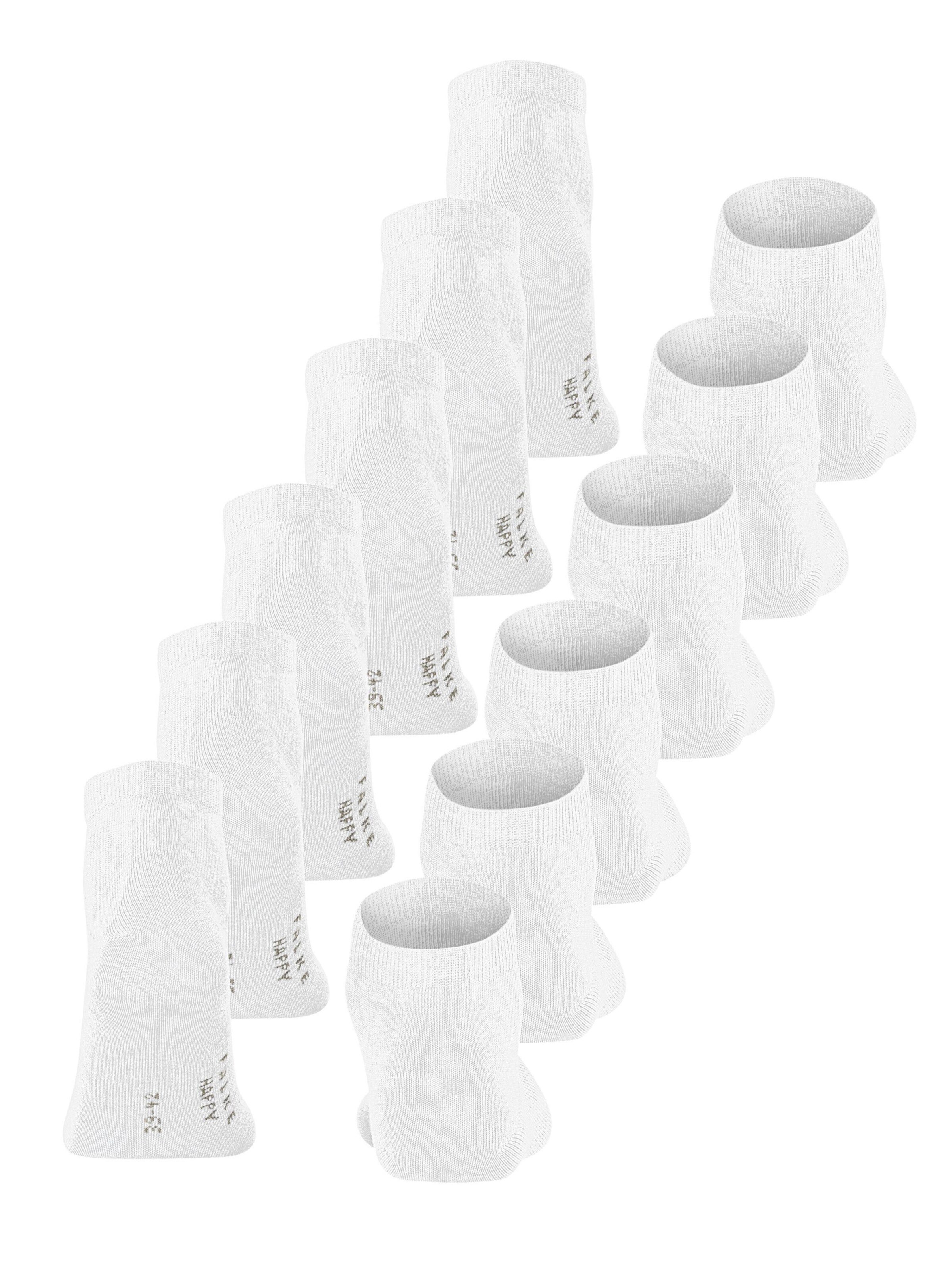 FALKE Socks 'Happy 6-Pack' in White