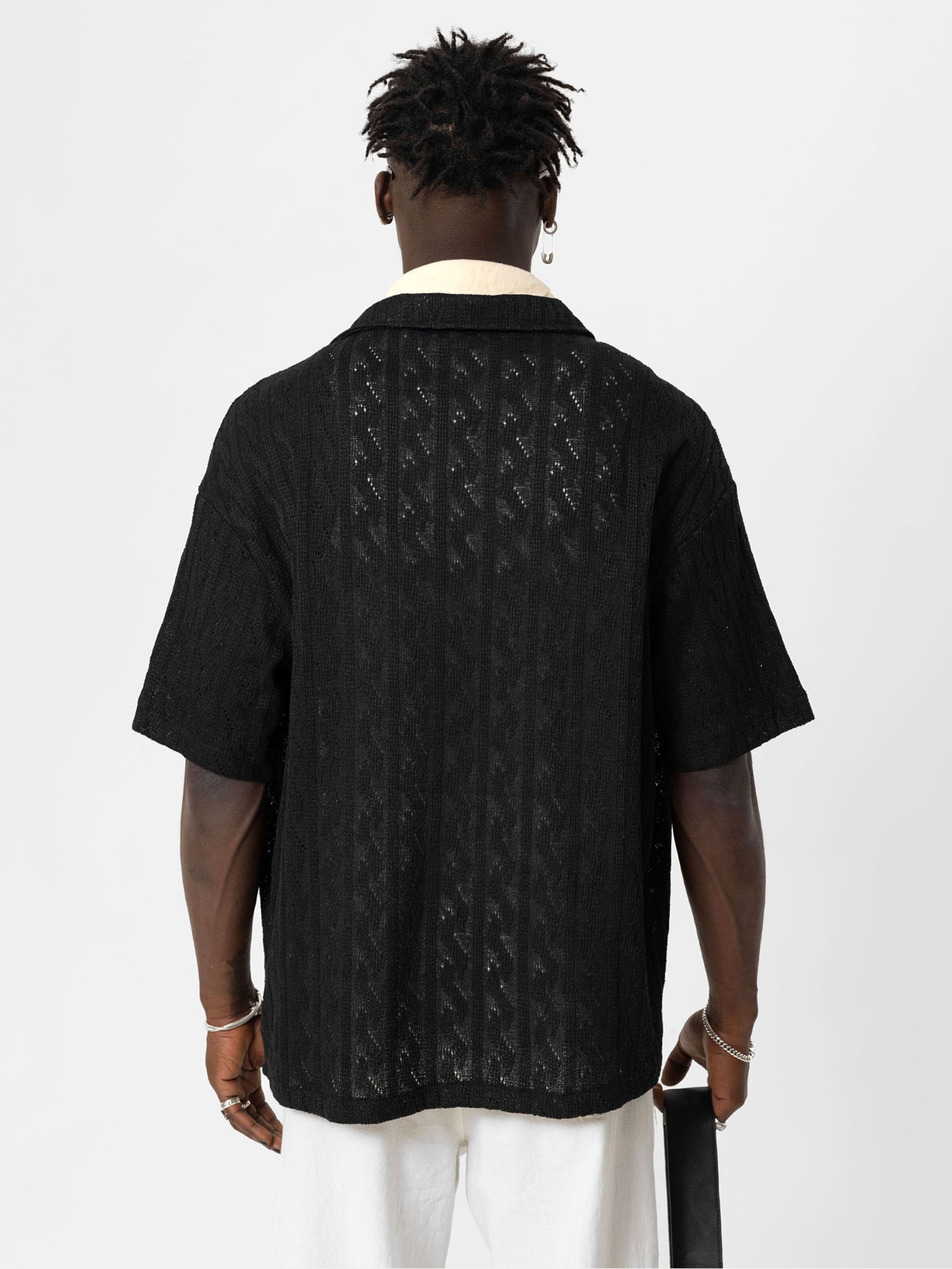 VAMOS CLO Comfort fit Overhemd in Zwart