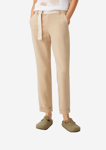 COMMA Regular Broek in Beige: voorkant