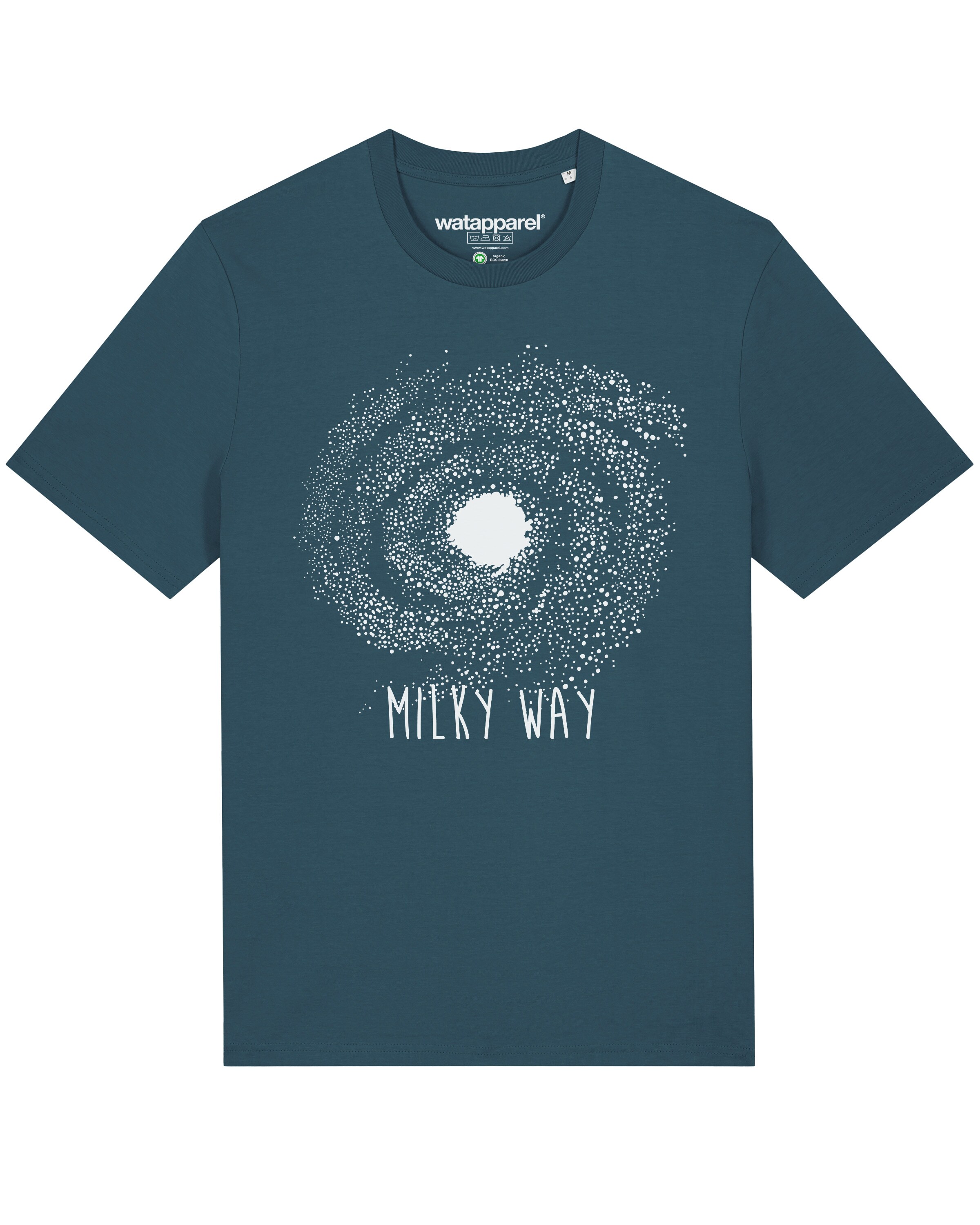 T-Shirt ' Milky way ' Watapparel en bleu : devant