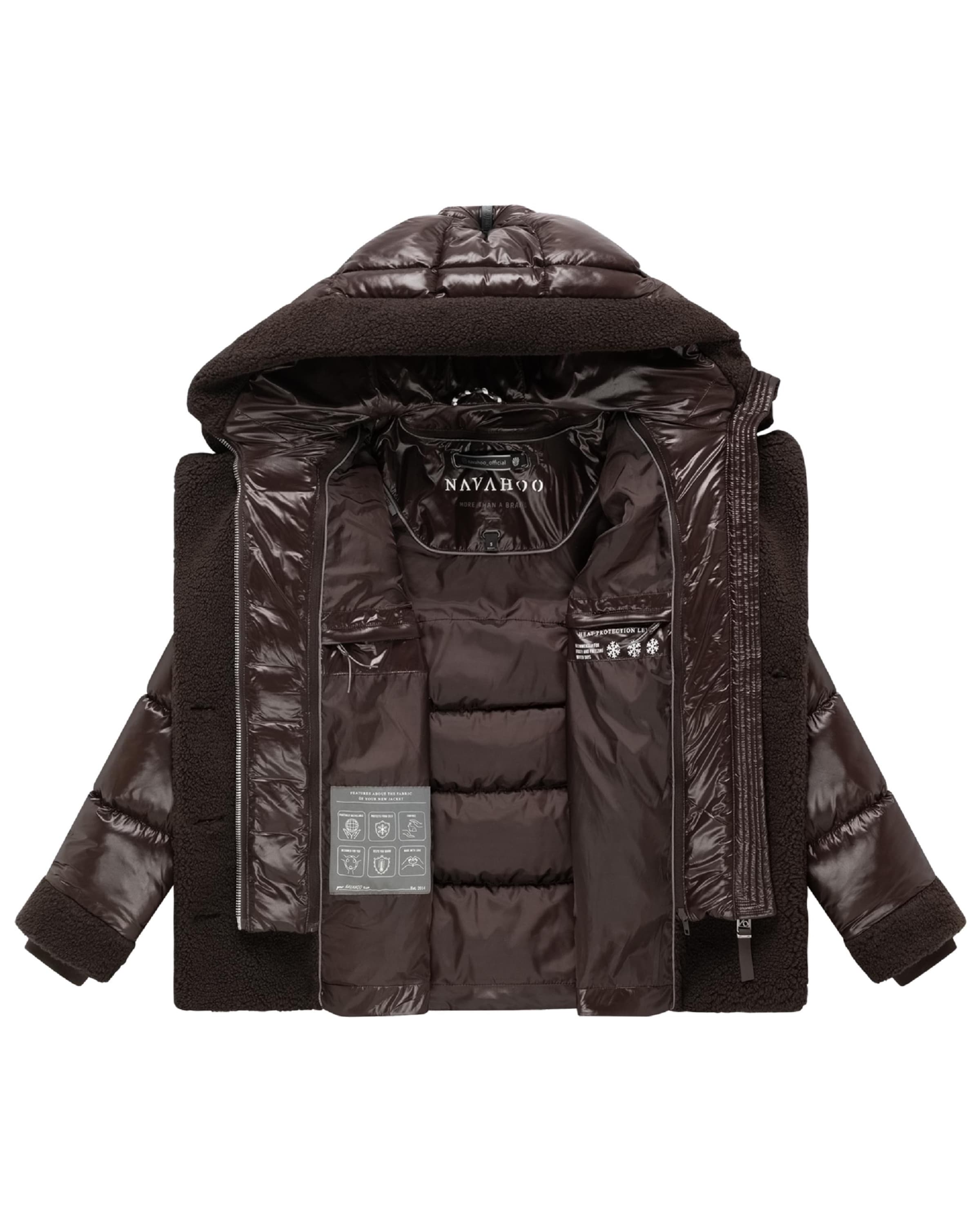 NAVAHOO Winterjas 'Kuschelhäschen 14' in Bruin
