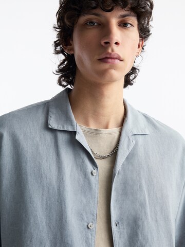 Pull&Bear Comfort fit Overhemd in Grijs