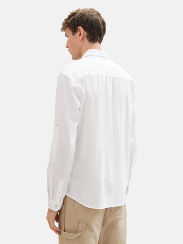 TOM TAILOR DENIM Regular fit Button Up Shirt in White