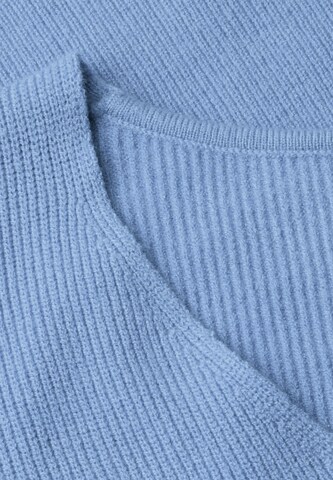STREET ONE Langarm Pullover mit V-Ausschnitt in Blau