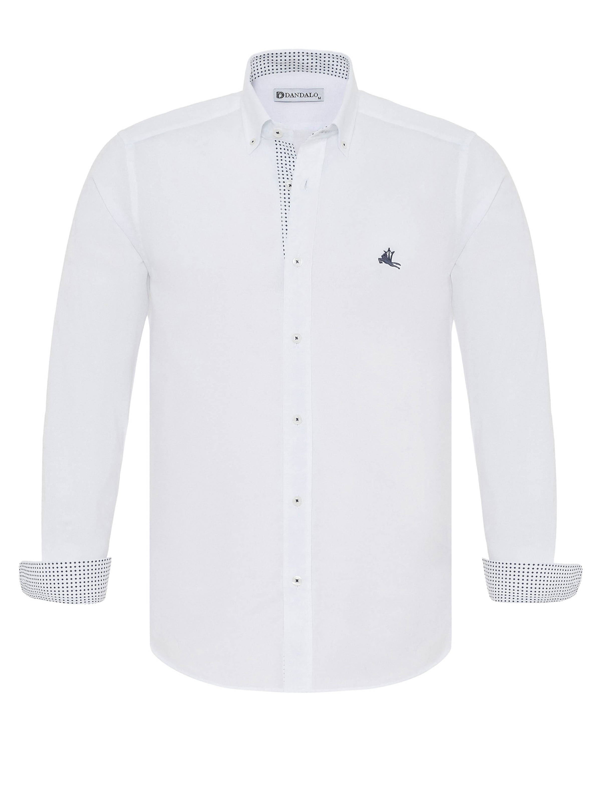 Dandalo Slim fit Button Up Shirt 'Keith' in White: front