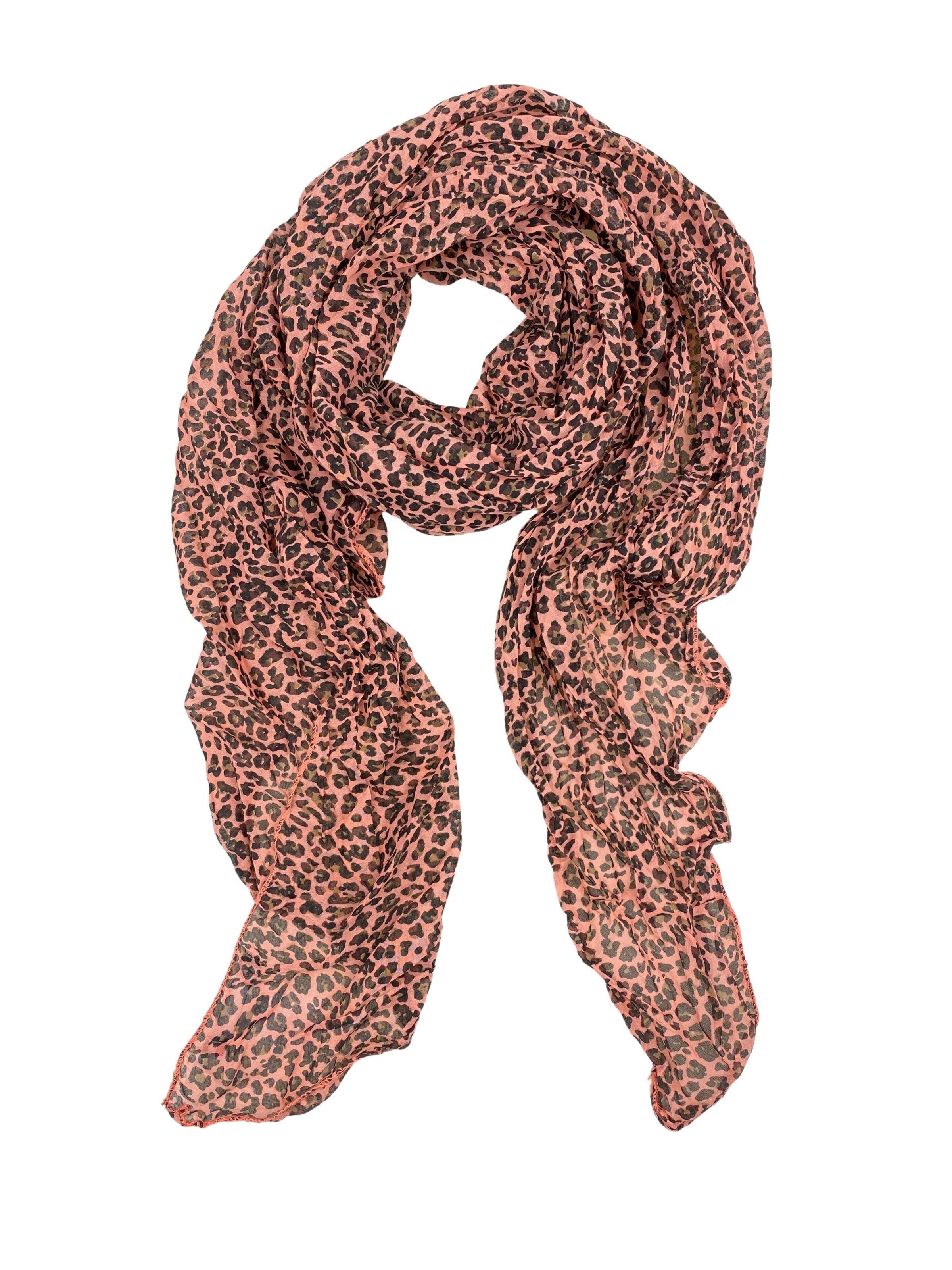 COLLEZIONE ALESSANDRO Scarf 'Leopardo' in Orange: front
