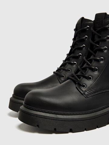 Bottines à lacets Pull&Bear en noir