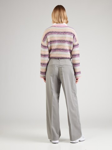 Monki Wide leg Παντελόνι πλισέ σε γκρι