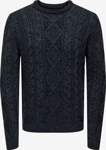 Only & Sons Sweater 'BRYAN' in Blue: front