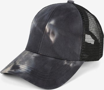 styleBREAKER Cap 'Ponytail Baseball Cap Batik mit Mesh Einsatz' in Grey: front