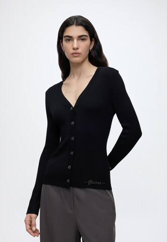 GUESS Gebreid vest 'Ellie' in Zwart: voorkant